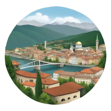 Sarajevo city view  sticker