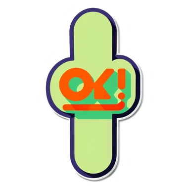 Ok text sticker