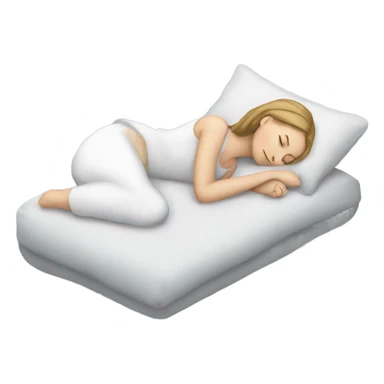 White girl grey  sleeping with a pillow sticker