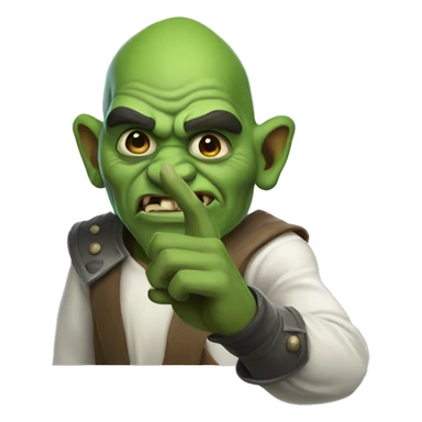 green orc and white elf shacking hands. show only hands sticker