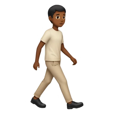 all black figure walking  sticker