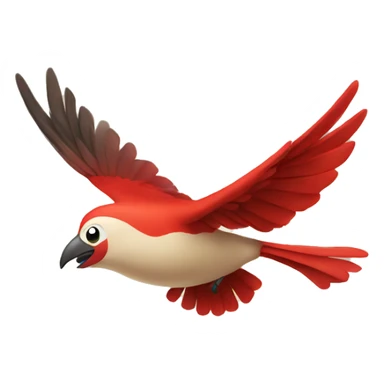 Flying bird wearing red scarf sticker