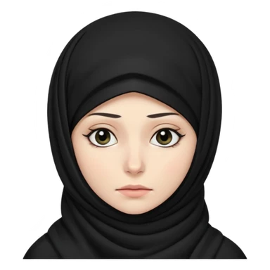 sick and tired woman in black hijab sticker