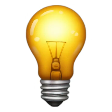 light bulb icon, with coffee splashes around sticker