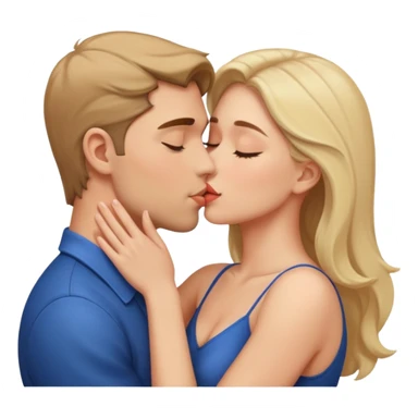 Couple kissing passionately sticker