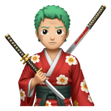 one piece zoro in land of wano sticker