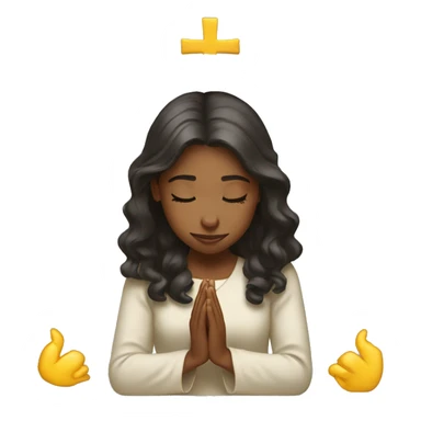 Girl bowing down worshipping sticker