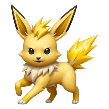 Jolteon the electric Pokémon jumping sticker