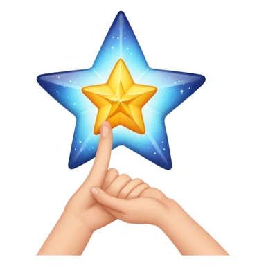 grabbing a dream star with your hand  sticker