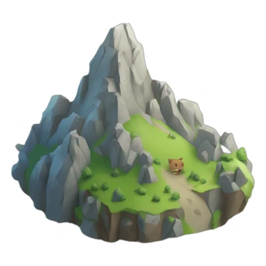 chat sur une montagne sticker