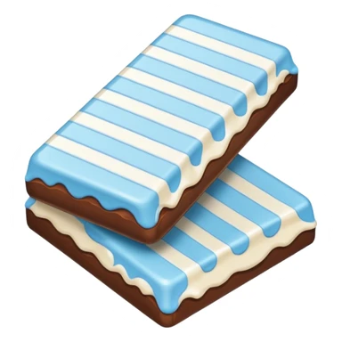 skyblue and white candy bar sticker