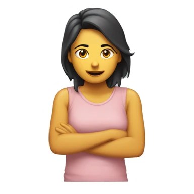 Chica morena delgada durmiendo  sticker