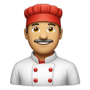 Chef with a red hat sticker