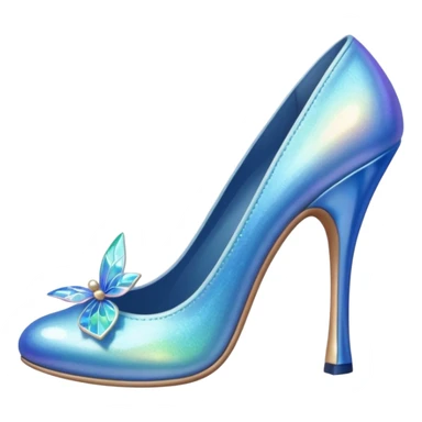 blue fairy high-heeled shoe sticker