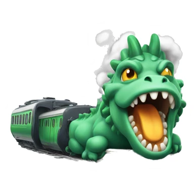 dragon farting on a train sticker