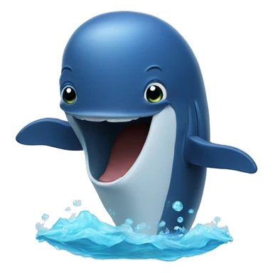 Whale says bye with it’s hands sticker