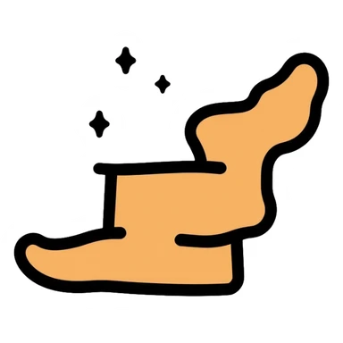 A single small human footprint, representing the first easy step in a journey sticker