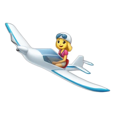 Sailplane with girl sticker