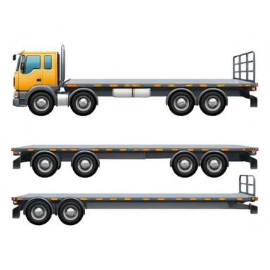 flat bed semi trailer with dual axles sticker