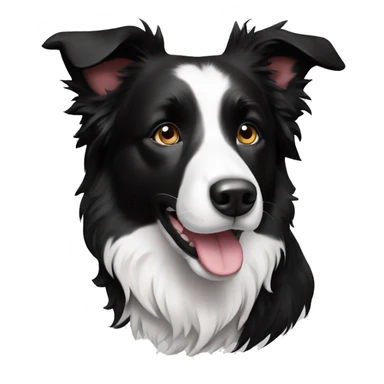 black and white border collie sticker