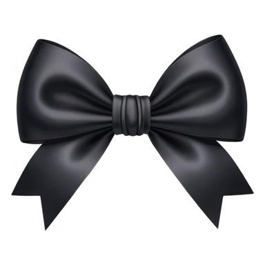 Black coquette bow with only back in it and no other colour  sticker
