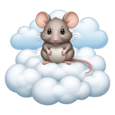 rat sitting on a cloud peacefully  sticker