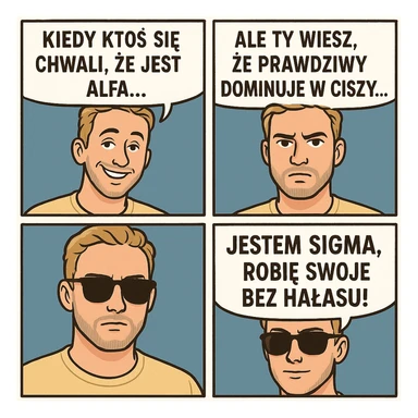 zrób komis, że ktoś jest "sigma" żart. Inspiruj się zanymi twarzami (in polish language) sticker