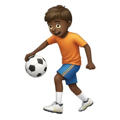 Autistic kid trifling the ball  sticker