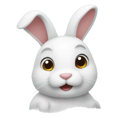 Bunny in snow sticker