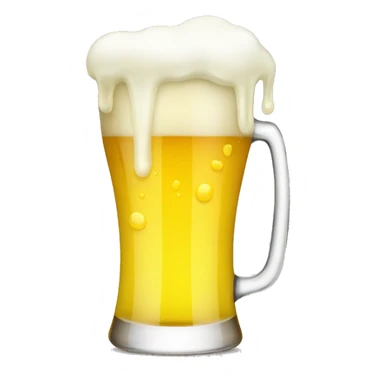 Beer glass half filled with yellow liquid sticker