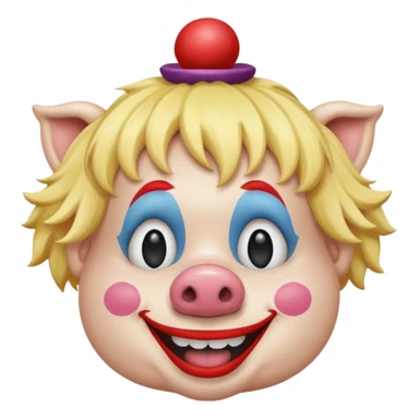 pig blonde clown sticker