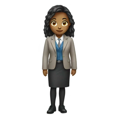 Girl in office jacket sticker