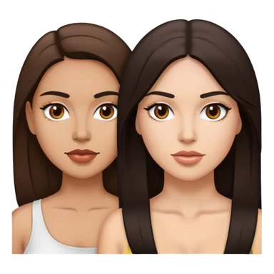 Latina girlfriend with white brunette girlfriend sticker