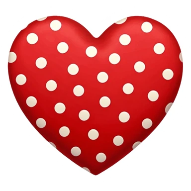heart with a velvet polka dot pattern sticker