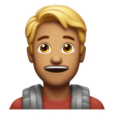 Amazed man while he's in love sticker