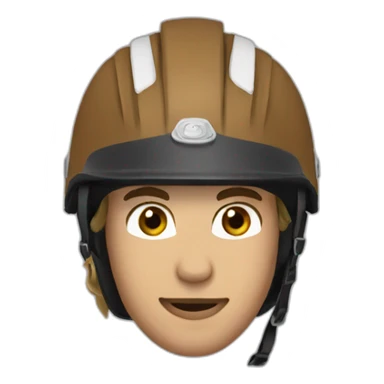 Horse rider wearing a helmet head shot sticker
