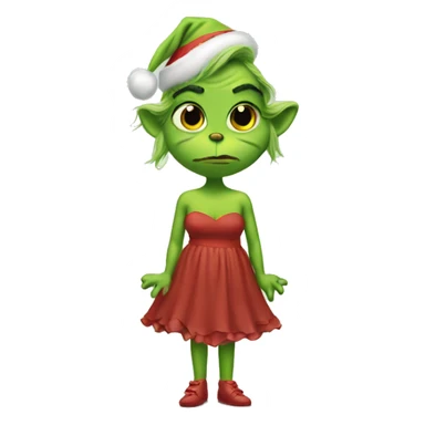 Grinch in a dress sticker