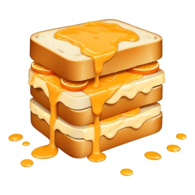 Sandwich with a ton of creamy orange sauce dripping on the sides sticker