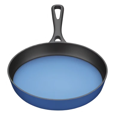 blue, yellow, and pink frying pan sticker