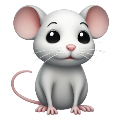 little sad mouse sticker