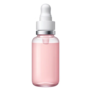 Pale pink serum bottle with white top sticker