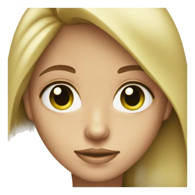 Light skin female with green eyes sticker