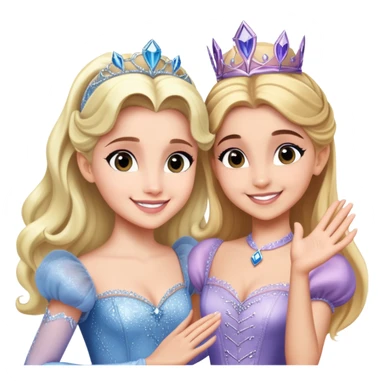 Mal from descendants high fiving Ariana grande’s Glinda sticker