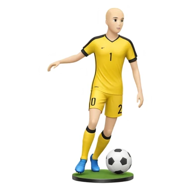 create an emoji of a yellow soccer free kick mannequin sticker
