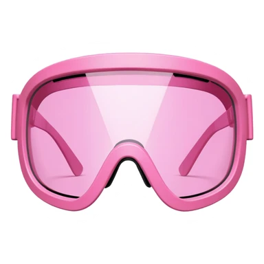 extremely thick pink shield visor glasses, super chunky Y2K style, massive one-piece lens, bold design sticker