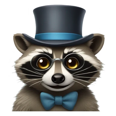 Raccoon with a monocle  sticker