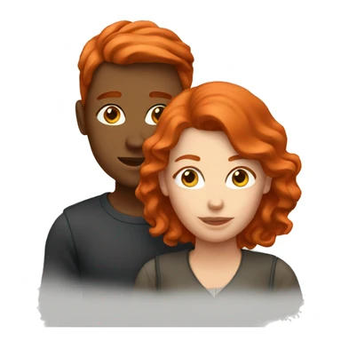 Red hair women couple sticker