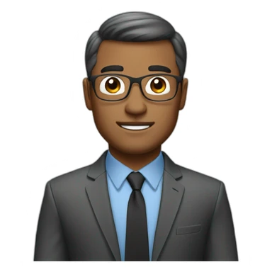 buisnessman memoji with white background sticker