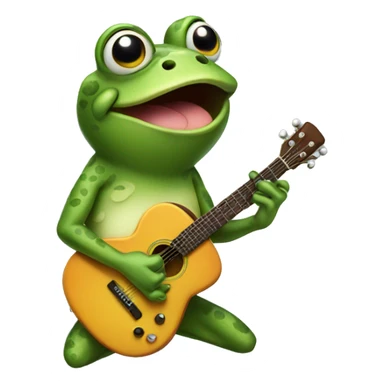 Frog playing guitar  sticker