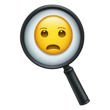 Magnifying glass looking at paper sticker